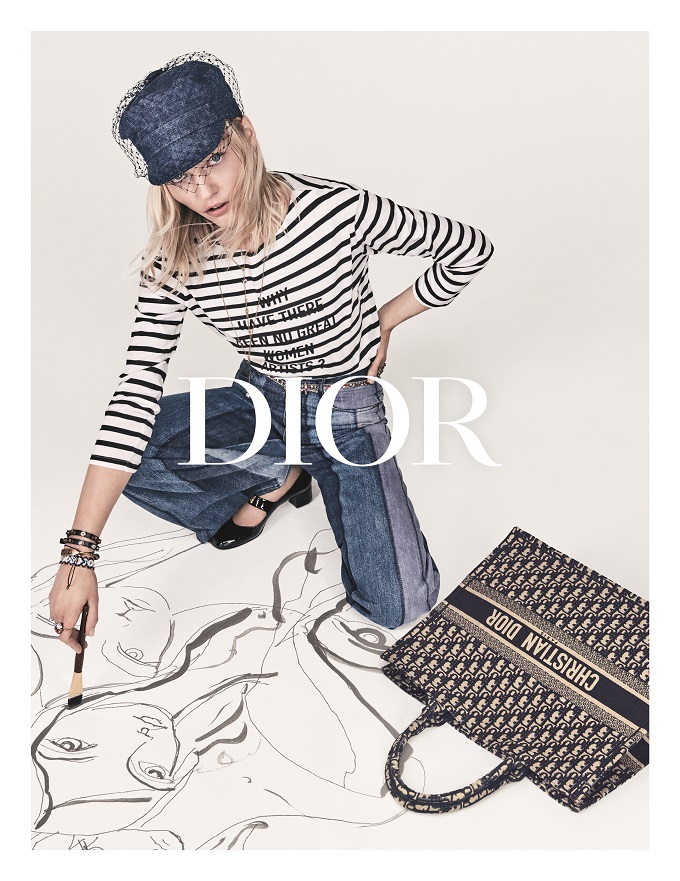 Dior SS18 Ad Campaign video con la modella Sasha Pivovarova