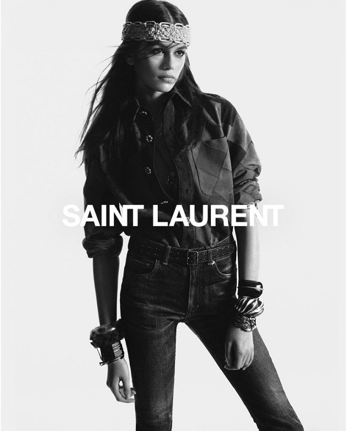 Saint Laurent Fall 2018 Campaign with Kaia Gerber