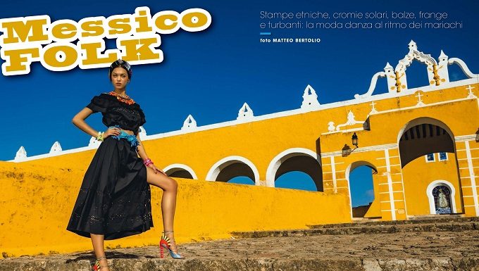 Messico Folk – Zhenya Katava by Matteo Bertolio for Glamour Italy Zhenya Katava Embraces Traditional Folk Style for Glamour Italy shot by Matteo Bertolio