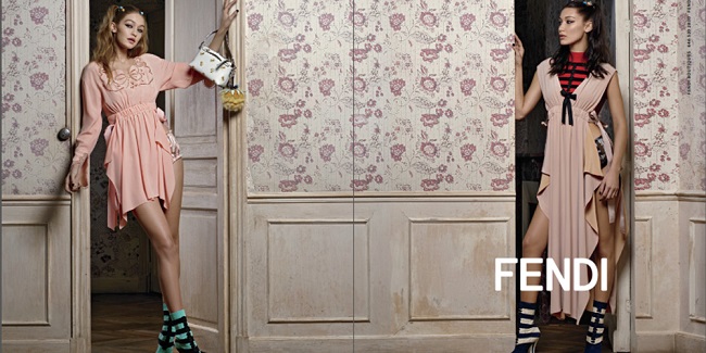 Bella Hadid & Karl Lagerfeld Team Up For Fendi's Latest Campaign