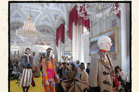 La sfilata Gucci Cruise 2018 a Palazzo Pitti, Firenze La sfilata Gucci Cruise 2018 a Palazzo Pitti, Firenze