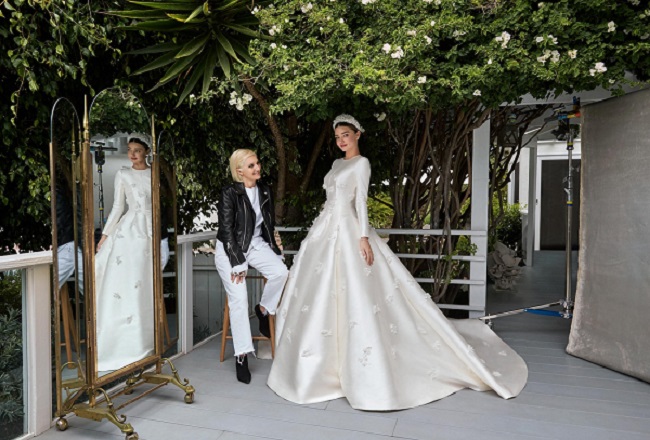Il matrimonio in Dior di Miranda Kerr. photo Patrick Demarchelier August Vogue