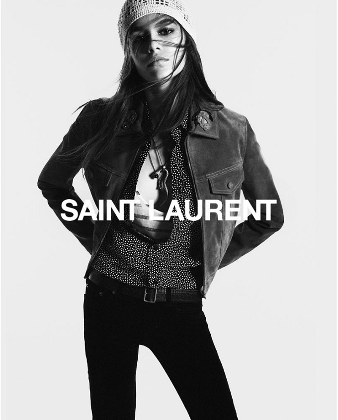 Saint Laurent Fall 2018 Campaign with Kaia Gerber