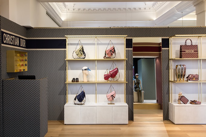 Dior Pop-Up Store at London's luxury Harrods department store.