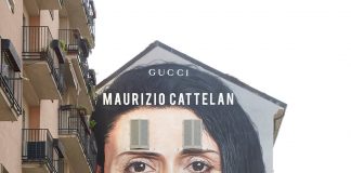 Gucci announcing The Artist is Present by Maurizio Cattelan
