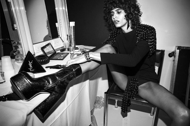 Mica Arganaraz Models Saint Laurent Fall 2018 Campaign