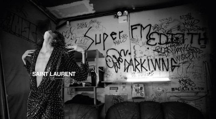 Mica Arganaraz Models Saint Laurent Fall 2018 Campaign