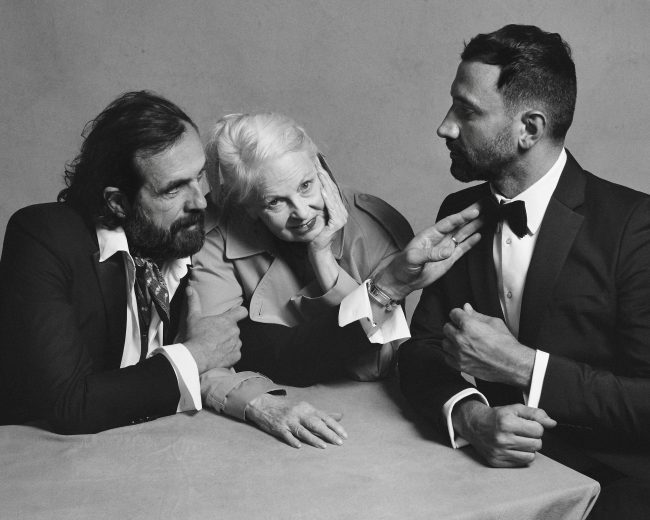 Portrait of Riccardo Tisci, Vivienne Westwood and Andreas Kronthaler c Courtesy of Burberry_ Brett Lloyd