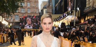 Lily James wearing Burberry in London, 18.06.2019