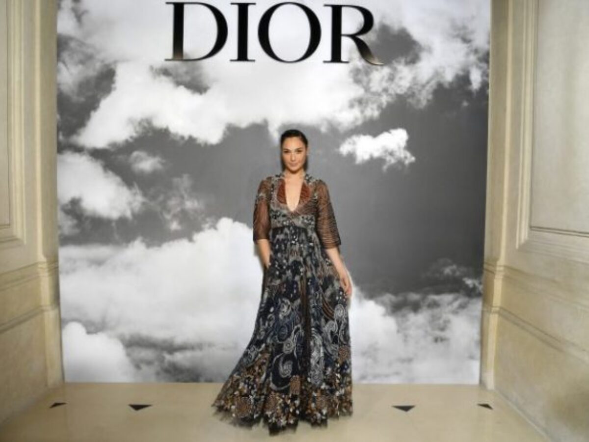 Gal Gadot in Dior at the Paris Fashion Week