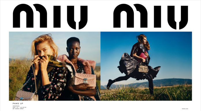 “Paws Up”: La Campagna Pubblicitaria Miu Miu A/I 2019 “Paws Up” La Campagna Pubblicitaria Miu Miu AI 2019