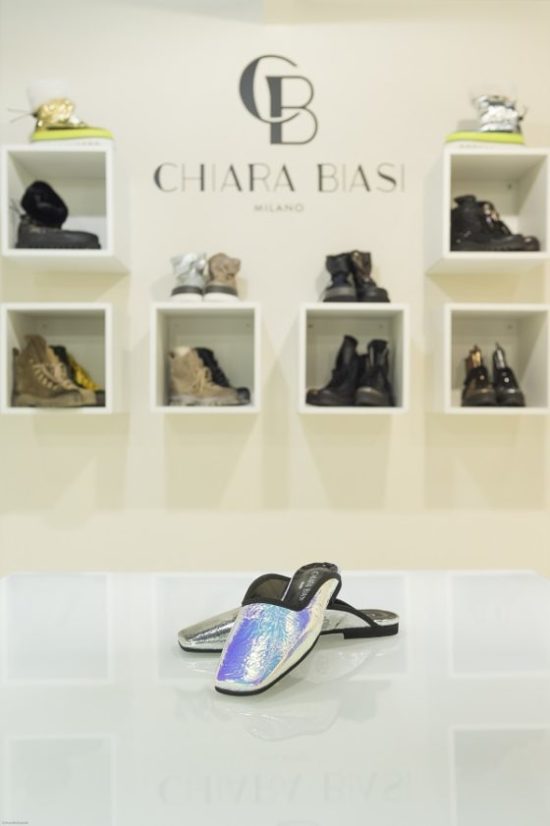 Chiara Biasi ha presentato la sua prima collezione di scarpe al Micam 2019