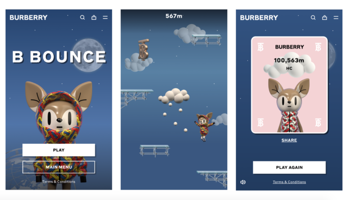 Burberry Introduces Online Game B Bounce