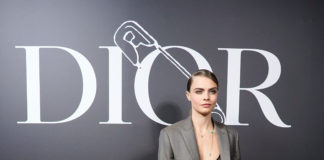Cara Delevingne attends the Dior Homme Menswear FW 2020-2021 SHOW