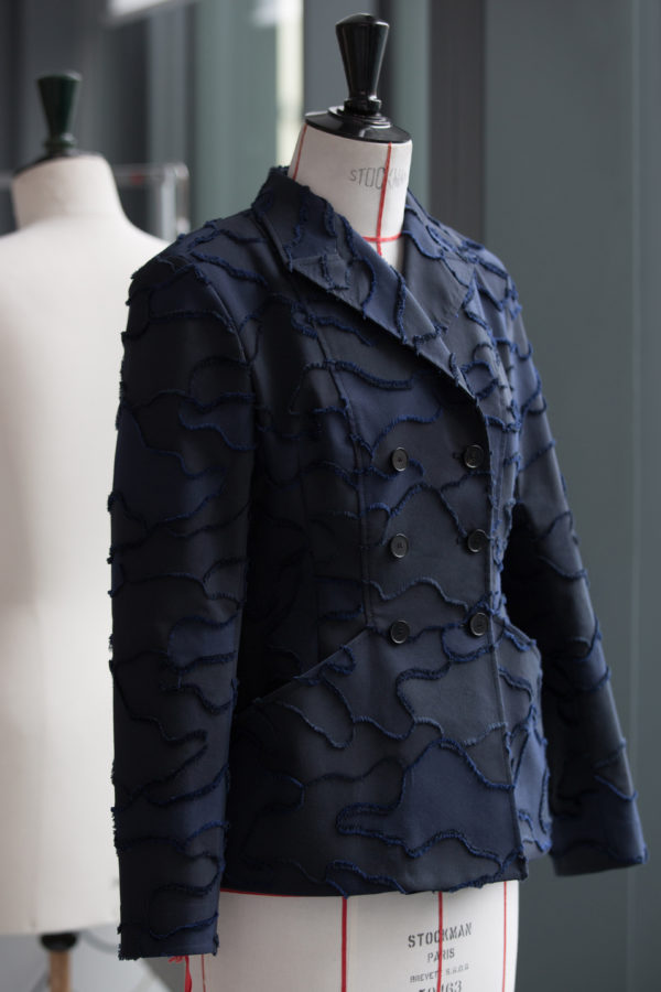 Dior presents the savoir-faire behind the camouflage version of the Bar jacket 