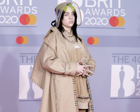 Billie Eilish wearing Burberry at The Brit Awards Billie Eilish wore Burberry to the BRIT Awards in London last evening