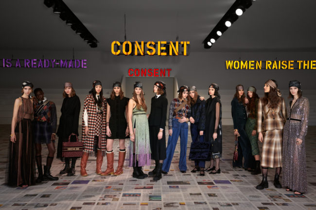 Dior joins forces with conceptual feminist artist Claire Fontaine for AW20