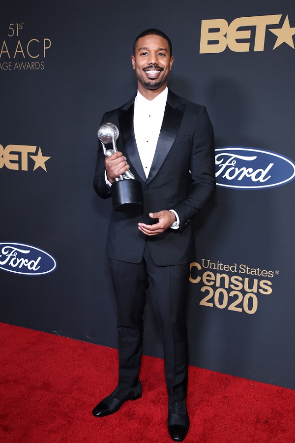 NAACP Image Awards: Michael B. Jordan wearing Burberry