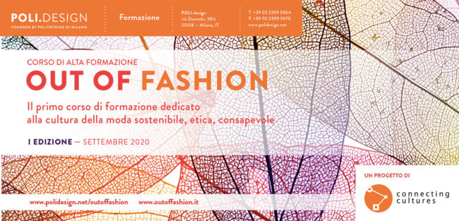 Out of Fashion il primo Corso di Alta Formazione dedicato alla Sostenibilità nel mondo della Moda