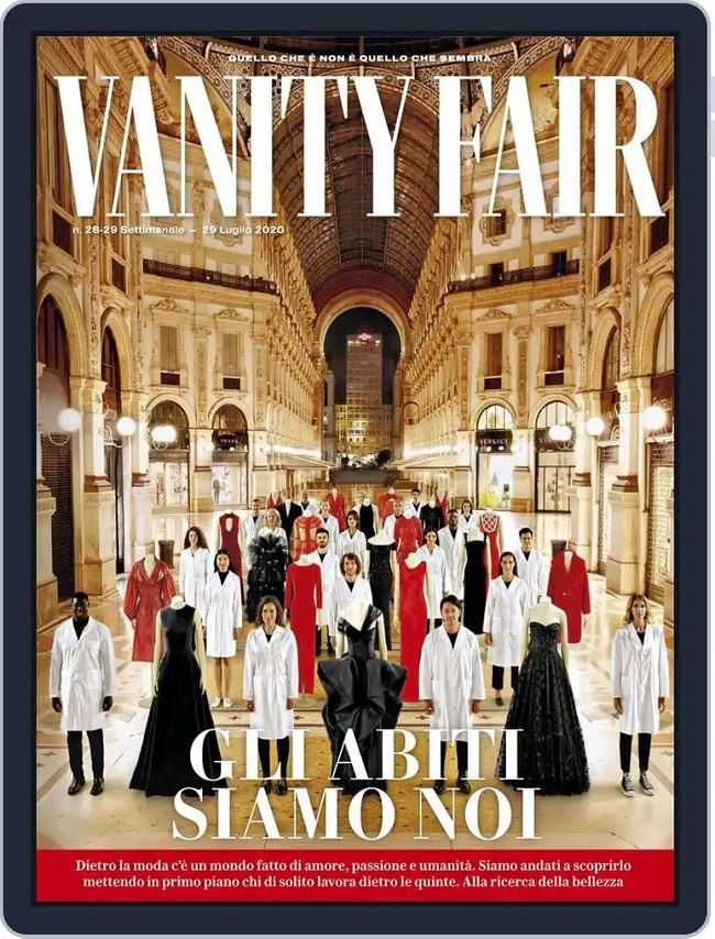 “Gli abiti siamo noi”: in edicola dal 15 Luglio il nuovo numero di sensibilizzazione di Vanity Fair alla politica per sostenere il sistema della Moda.