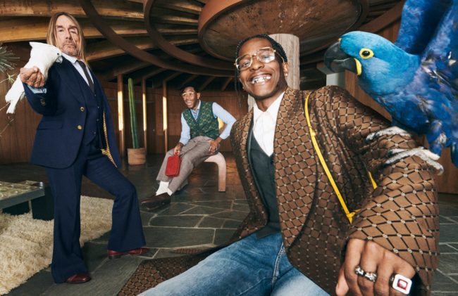 A$AP Rocky, Iggy Pop e Tyler, The Creator sono i protagonisti della nuova campagna Gucci Tailoring