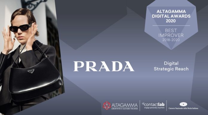 Prada premiata Miglior Offerta Digitale agli Altagamma Digital Awards 2020 Prada premiata Miglior Offerta Digitale agli Altagamma Digital Awards 2020