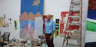 PETER DOIG IN HIS STUDIO