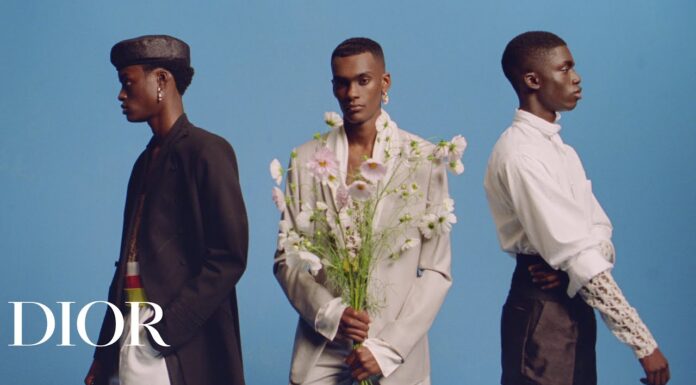 Dior Men’s Summer 2021 Collection The Dior Summer 2021 collection by Kim Jones celebrates graphic creativity taking cues from the powerful portraiture of Ghanian artist Amoako Boafo reinvented by photographer Rafael Pavarotti.