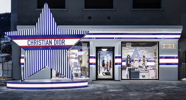 Dior presents a new pop-up boutique in Cortina d'Ampezzo