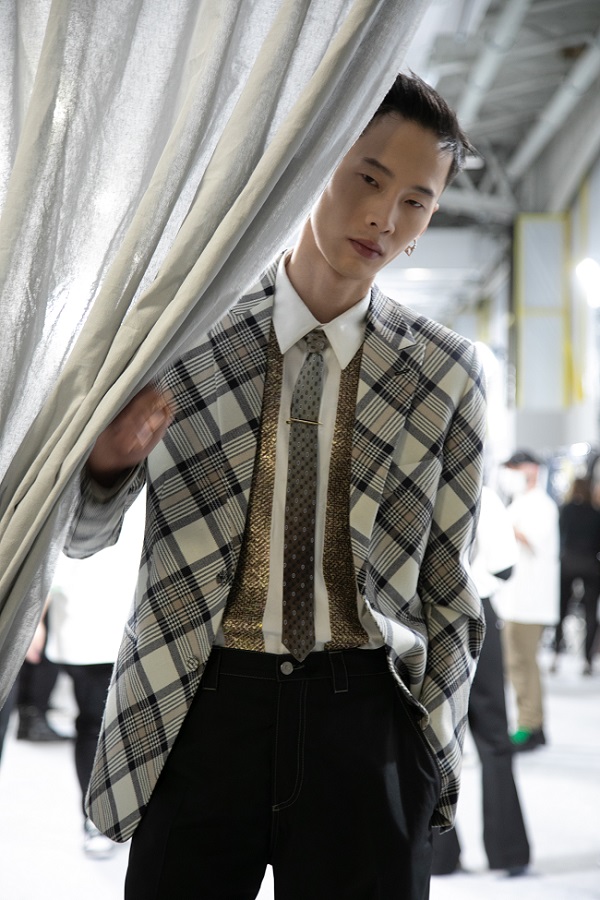 Backstage at Dior Men's Fall 2022 show