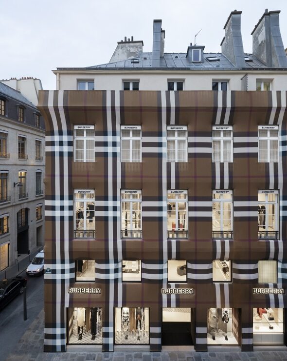 Burberry Unveils Flagship Store Featuring New Luxury Design Concept on Rue Saint Honoré, Paris