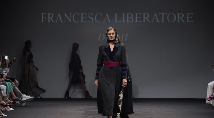 Dubai – Francesca Liberatore sfila all’Arab Fashion Week Arab Fashion Week – Francesca Liberatore sfila al Dubai Design District
