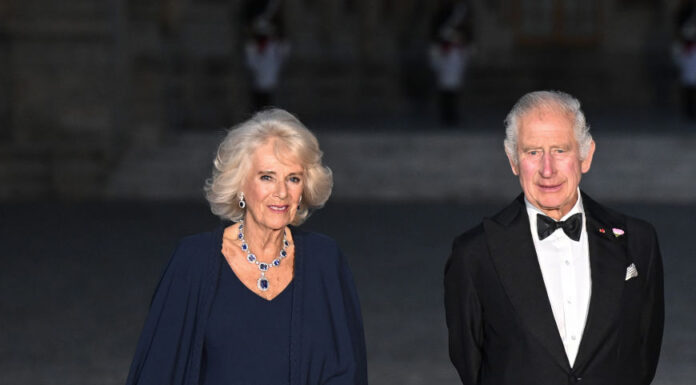 Her Majesty Queen Camilla of the United Kindom and other Commonwealth Realms wearing Dior Haute Couture DIOR HC CREATION FOR HER MAJESTY QUEEN CAMILLA © GettyImages