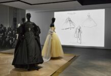 The Galerie Dior exhibits exclusive costumes from the Apple Original Series The New Look 