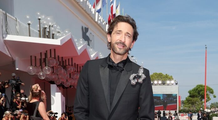 Dior presents Adrien Brody #Venezia81 International Film Festival lights, Dior Ambassador Souheila Yacoub entranced onlookers in #DiorAW24 by Maria Grazia Chiuri, her #DiorCouture ecru wool draped top and wrap skirt casting a magnetic spell on the red carpet. #StarsinDior