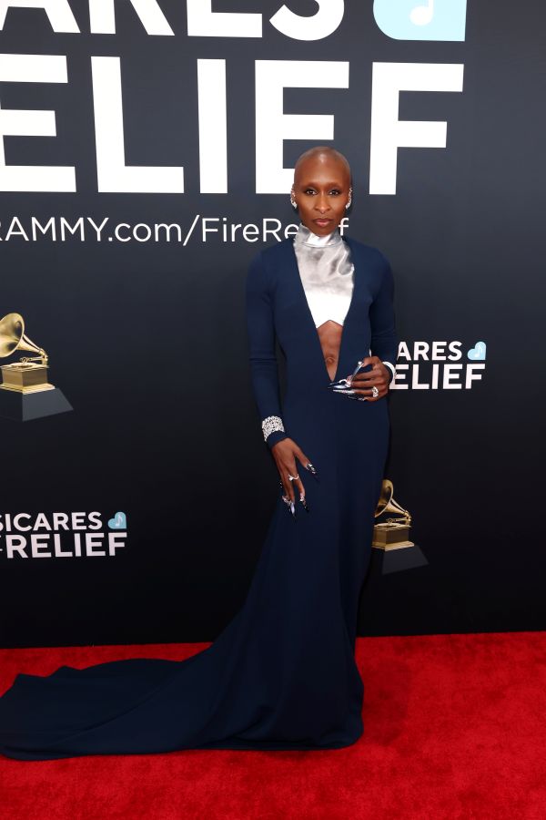 Cynthia Erivo wears custom Louis Vuitton to the 67th Grammy Awards