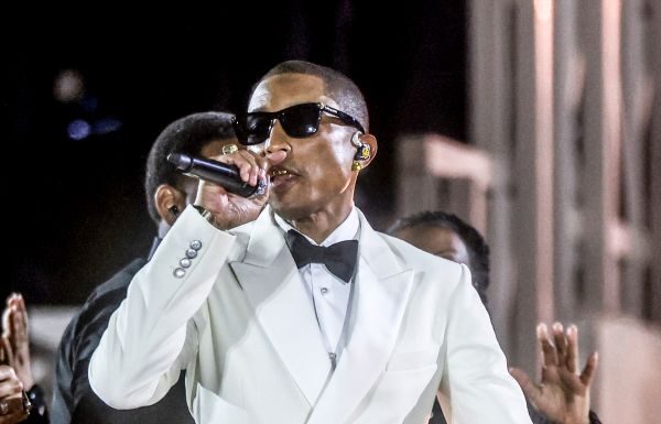 Pharrell Williams wears custom Louis Vuitton to perform during the “Grace for the World” event at St.Peter’s Square Pharrell Williams wears custom Louis Vuitton to perform during the “Grace for the World” event at St.Peter’s Square