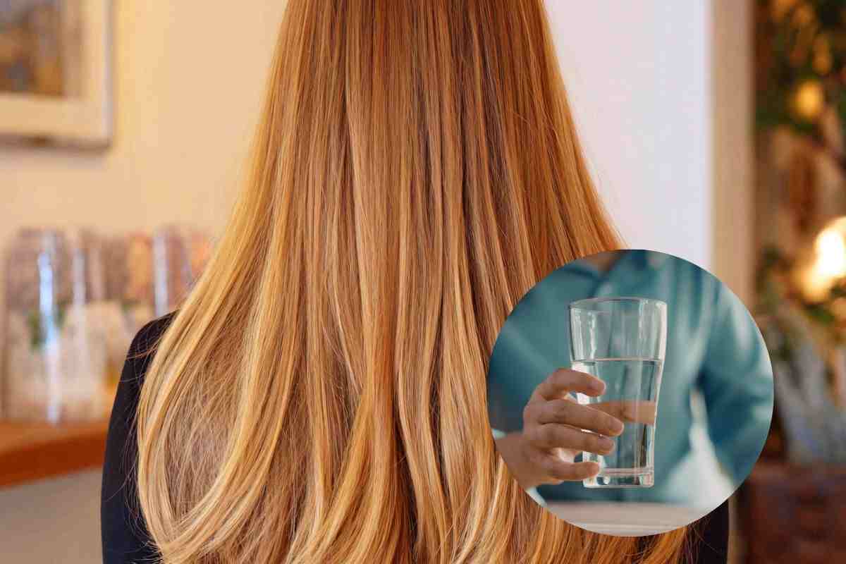 capelli bellissimi grazie ad un bicchiere d'acqua