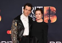 Mark Ronson & Grace Gummer both in custom Celine at The 2026 BRIT Awards Mark Ronson & Grace Gummer both in custom Celine at The 2026 BRIT Awards