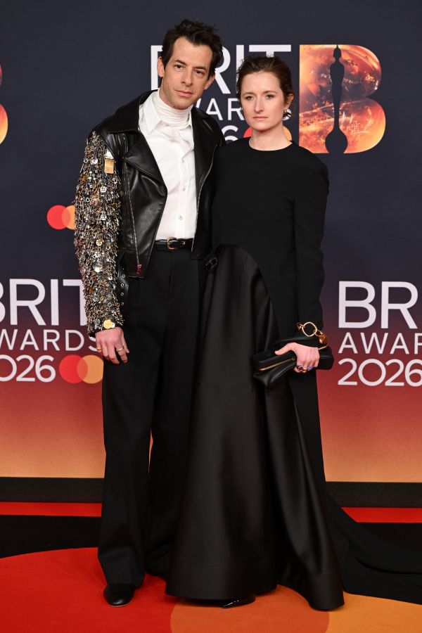 Mark Ronson & Grace Gummer both in custom Celine at The 2026 BRIT Awards