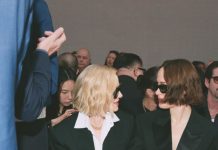 Naomi Watts and Sarah Paulson sitting front row at CELINE’s Hiver 2026 show during Paris Fashion Week Naomi Watts and Sarah Paulson attending CELINE Hiver 2026 show.