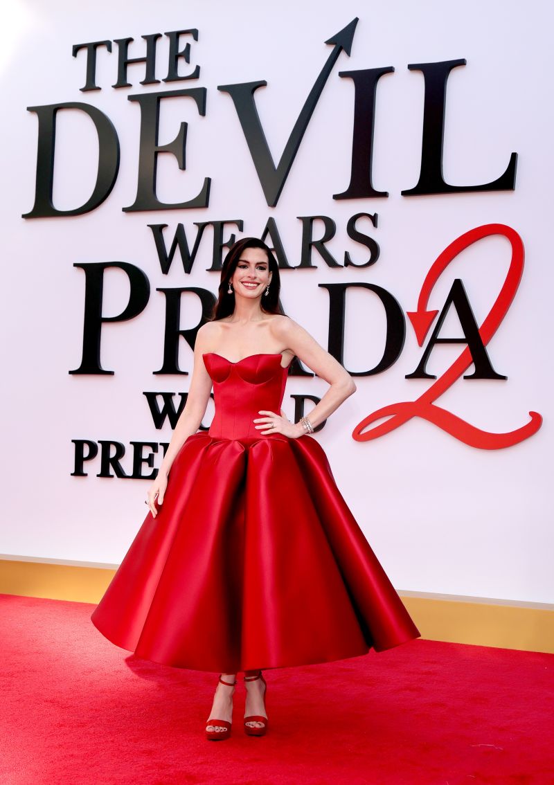 Anne Hathaway wears custom Louis Vuitton to ‘The Devil Wears Prada 2’ World Premiere in New York City