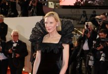 Cate Blanchett wears custom Louis Vuitton at “Paper Tiger” Premiere during the 79th Annual Cannes Festival Cate Blanchett wears custom Louis Vuitton at “Paper Tiger” Premiere during the 79th Annual Cannes Festival