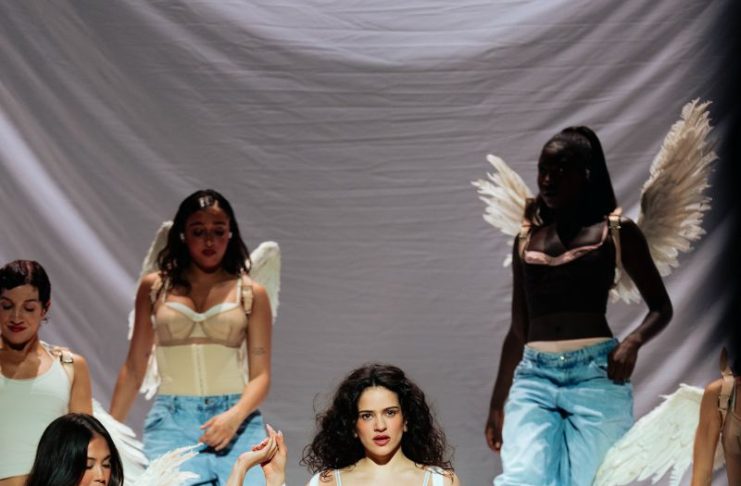 Rosalia in Dior while performing on the “Lux” Tour Rosalia in Dior while performing on the "Lux" Tour