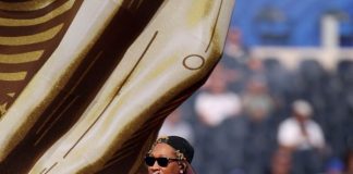 Future wears custom Louis Vuitton during the World Cup Opening Ceremony performance Future wears custom Louis Vuitton during the World Cup Opening Ceremony performance
