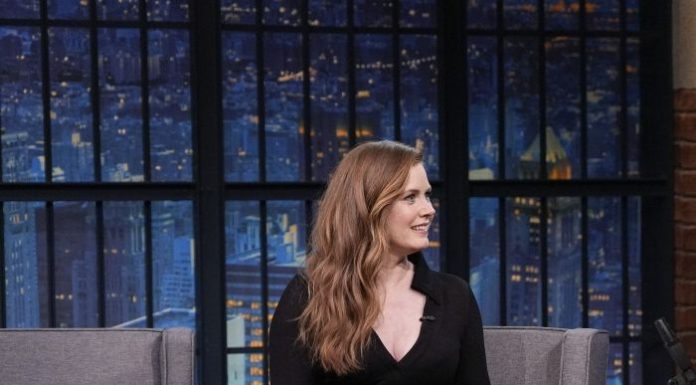 Amy Adams wears Louis Vuitton on Late Night With Seth Meyers Amy Adams wears Louis Vuitton on Late Night With Seth Meyers