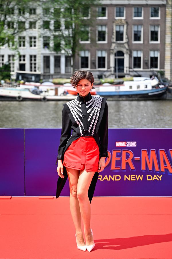 Zendaya wears Louis Vuitton to the Spider-Man: Brand New Day photocall in Amsterdam