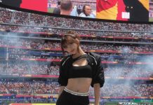Lisa Wears BOYY Bag at FIFA World Cup Match Los Angeles