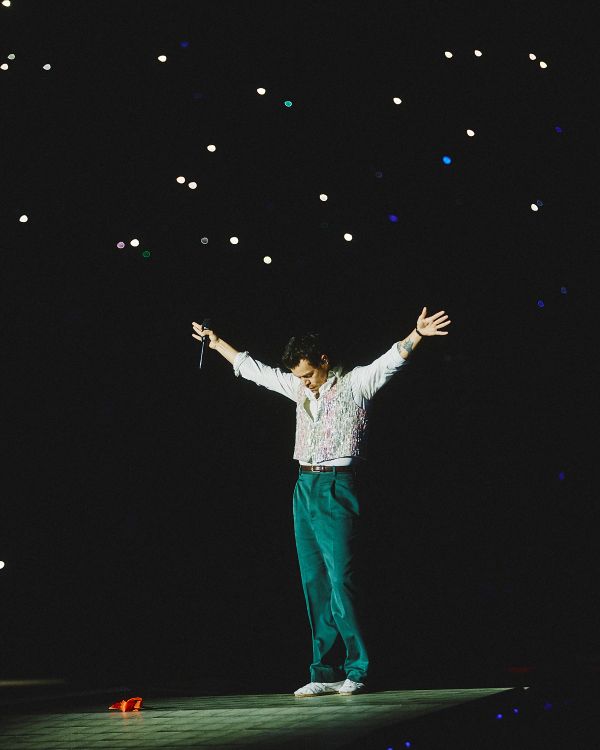 Harry Styles in Dior at opening night in Mexico durings his "Together, Together" World Tour